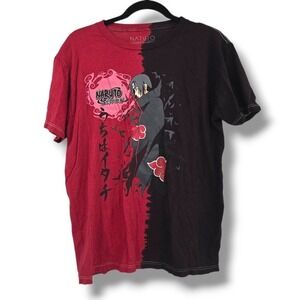 Naruto Shippuden Itachi Graphic Tee Anime Manga‎ T-Shirt Red Black S